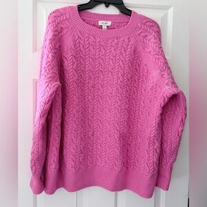 Pink Cable Knit Sweater